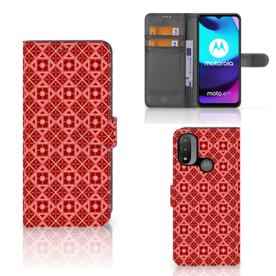Motorola Moto E20 | E30 | E40 | Telefoon Hoesje | Batik Rood