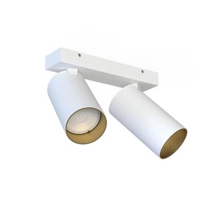 Lyora 2-lichts opbouwspotMono wit met goud - 7774
