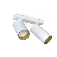 Lyora 2-lichts opbouwspotMono wit met goud - 7774 - thumbnail