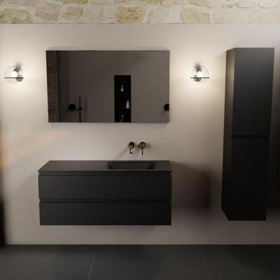 MONDIAZ AIVY 120cm badmeubel Urban, wastafel Urban solid surface rechts zonder kraangat (AI-351641URBAN-NO - AI-M120URRE)