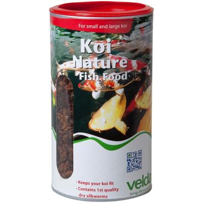 Velda Koi Nature Fish Food 1375g - Rijk aan Zijderupsen, Natuurvoer voor Levendige Sierkoi