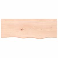 Wandschap 80x30x2 cm onbehandeld massief eikenhout - thumbnail