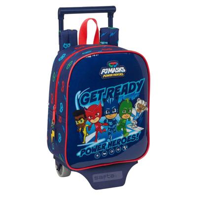 Schoolrugzak met Wielen PJ Masks Ready Marineblauw 22 x 27 x 10 cm Schoolrugzak met Wielen PJ Masks Ready Marineblauw 22 x 27 x 10 cm