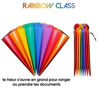 Viquel Rainbow Class voorordner, liggend model met 8 vakken - thumbnail