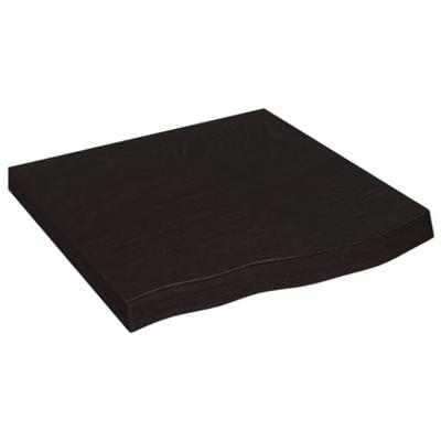 VidaXL Wastafelblad 60x60x(2-6) cm behandeld massief hout donkerbruin VidaXL Wastafelblad 60x60x(2-6) cm behandeld massief hout donkerbruin