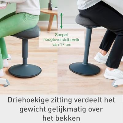 Leitz Ergo actieve Zitkruk met comfortzitting, donkergrijs Leitz Ergo actieve Zitkruk met comfortzitting, donkergrijs