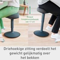 Leitz Ergo actieve Zitkruk met comfortzitting, donkergrijs - thumbnail