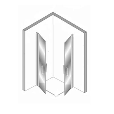 Plieger Douchecabine Panorama Draaideuren 6 mm 90x90x200 cm Chroom Plieger Douchecabine Panorama Draaideuren 6 mm 90x90x200 cm Chroom