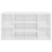 VidaXL Schoenenbank 103x30x54,5 cm bewerkt hout hoogglans wit - thumbnail