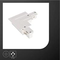 Eutrac 1001536 230V-railsysteemcomponenten L-verbinder EUTRAC® L-Verbinder Einbaus. außen weiss Verkeerswit - thumbnail