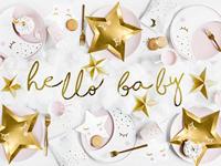 Hello Baby Letterbanner goud - thumbnail