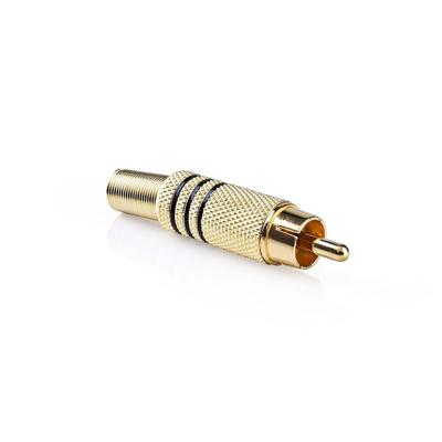Nedis RCA-Connector | Male | Soldeer | 7.0 mm | Goud / Zwart | 10 Stuks | 1 stuks - CAGP24900BK CAGP24900BK
