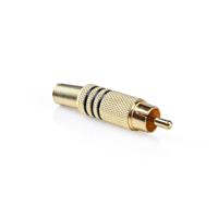 Nedis RCA-Connector | Male | Soldeer | 7.0 mm | Goud / Zwart | 10 Stuks | 1 stuks - CAGP24900BK CAGP24900BK - thumbnail