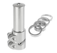 Messingschlager Stuurpenverlenger satori 1-1/8" - zilver - thumbnail