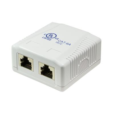 LogiLink NP0074 2 x RJ-45 Wit wandcontactdoos LogiLink NP0074 2 x RJ-45 Wit wandcontactdoos