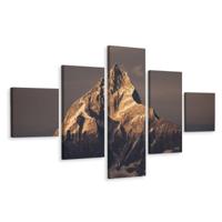Schilderij - Top van de Himalaya gebergte, 5luik, premium print - thumbnail
