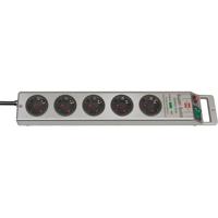 Brennenstuhl 1153340315 Overspanningsveilige stekkerdoos 5-voudig Zilver Randaarde stekker 1 stuk(s) - thumbnail