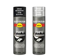 Rust-Oleum deklaag hittebestendig - Hard Hat - aluminium - zijdeglans - 0.5l - spuitbus - thumbnail