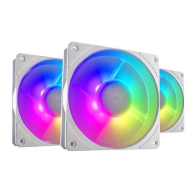 Cooler Master mobius 120p argb 120x120x25 case fans (wit, 3 stuks, 120 x 120 x 25 mm, pwm)
