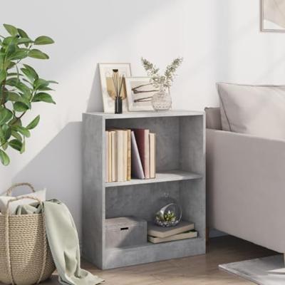 VidaXL Boekenkast 60x24x76 cm bewerkt hout betongrijs VidaXL Boekenkast 60x24x76 cm bewerkt hout betongrijs