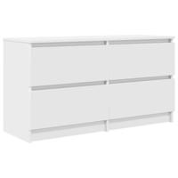 Tv-meubel 100x35x54 cm bewerkt hout wit - thumbnail