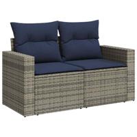 8-delige Loungeset met kussens poly rattan acacia bruin - thumbnail