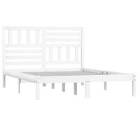 Bedframe massief grenenhout wit 140x200 cm - thumbnail
