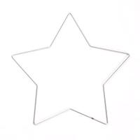 Vaessen Creative • metalen ringen set ster, maan & wolk ø32cm 3mm zilver - thumbnail