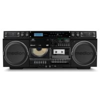 Ghetto Blaster - MEDION - Vintage - DAB+ - CD/Cassette/USB/MP3 - 2x10W RMS - Zwart - thumbnail