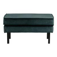 BePureHome Rodeo Hocker - Velvet - Teal - thumbnail