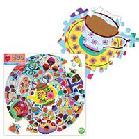 eeboo - Round Puzzle - Tea Party, 500 pc (EPZFTEA) - thumbnail