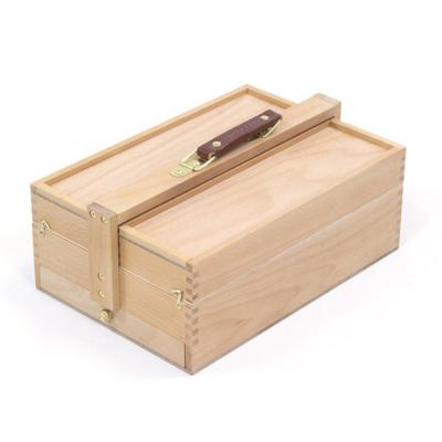 Kangaro K-830051 Gereedschapskist 3 Lagen 4 Laden + Leren Handvat 23.5x13x34 cm Beukenhout/Naturel Kangaro K-830051 Gereedschapskist 3 Lagen 4 Laden + Leren Handvat 23.5x13x34 cm Beukenhout/Naturel