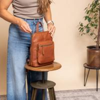 The Chesterfield Brand leather backpack Floran-Cognac - thumbnail