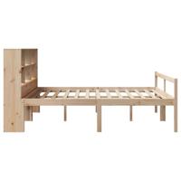 Bed met boekenkast zonder matras massief grenenhout 180x200 cm - thumbnail