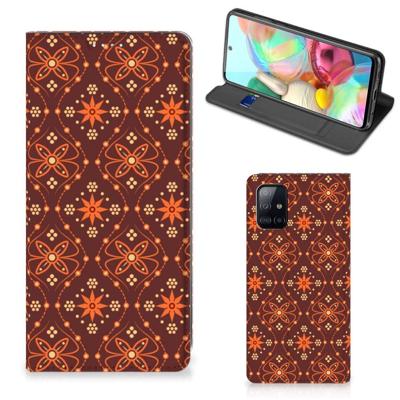 Samsung Galaxy A71 | Hoesje met Magneet | Batik Brown