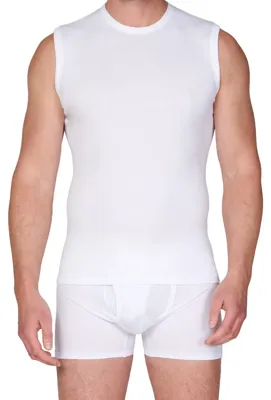Beeren Bodywear Sleeveless Shirt Round Neck White (3 pack)