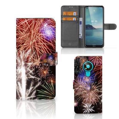 Nokia 3.4 | Wallet Case | met Pasjes | Vuurwerk