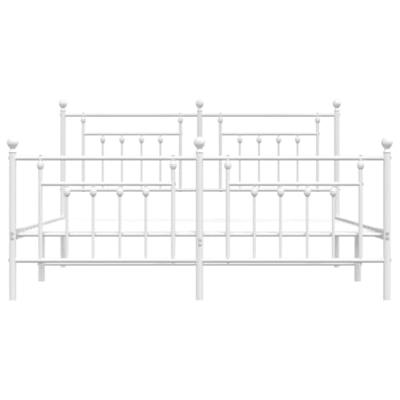 Bedframe met hoofd- en voeteneinde metaal wit 180x200 cm Bedframe met hoofd- en voeteneinde metaal wit 180x200 cm