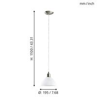 Eglo HanglampBrenda wit met RVS - 87054 - thumbnail