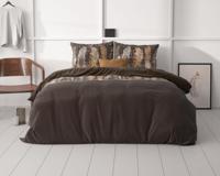 Sleeptime Chocolate feathers Bruin 200 x 200/220 cm - thumbnail