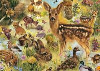 Premium Collection Rien Poortvliet, Jonge dieren in het wild 1000 stukjes - thumbnail