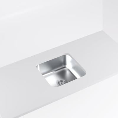 Wastafel met Eén Spoelbak Cata CB4040 Staal