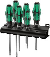 Wera 334/355/6 Rack Schroevendraaierset Werkplaats 6-delig Plat, Kruiskop Pozidriv - thumbnail