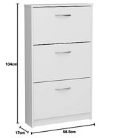 Schoenenrek FMD Wit 58,5 x 104,5 x 17 cm - thumbnail