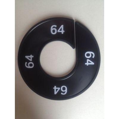 Maatring 9cm zwart/wit 64