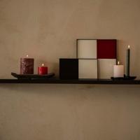 Kaars rustiek 70/95 mm rood Spaas - Spaas - thumbnail