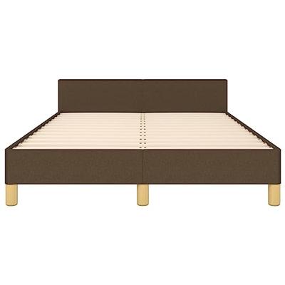 Bedframe zonder matras 120x200 cm stof donkerbruin