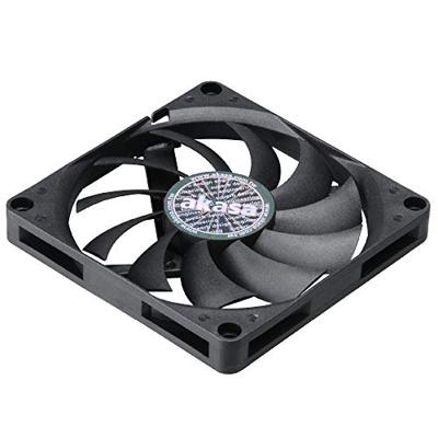 Akasa AK-FN076 Slimline PC-ventilator Zwart (b x h x d) 80 x 80 x 10.8 mm