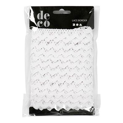 Creativ Company Kanten lint, b: 19 mm, wit, 10 m/ 1 rol