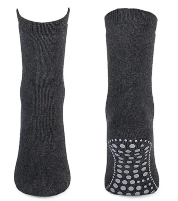 Homepads Antislip sokken 1 paar - Antraciet - Katoenen grip sokken - Huissokken